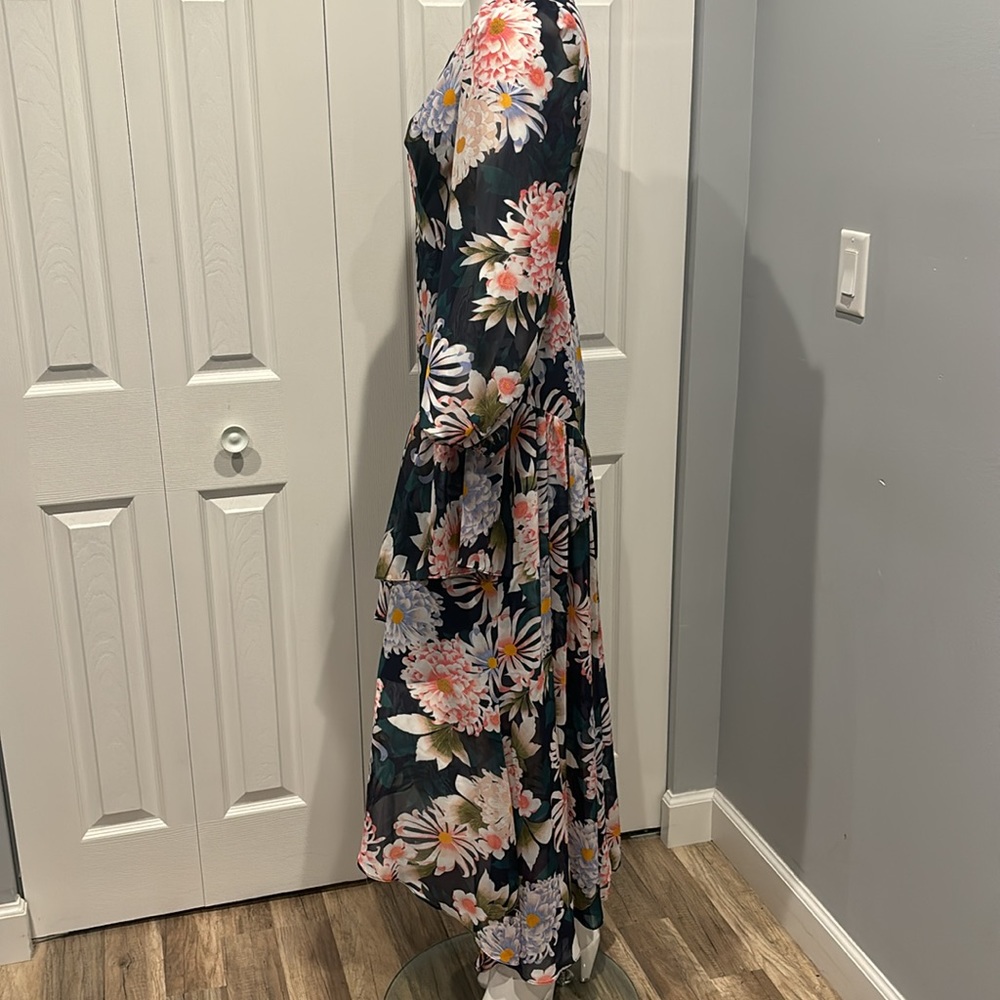 NWOT Eliza J floral ruffle high low maxi - Picture 9 of 13